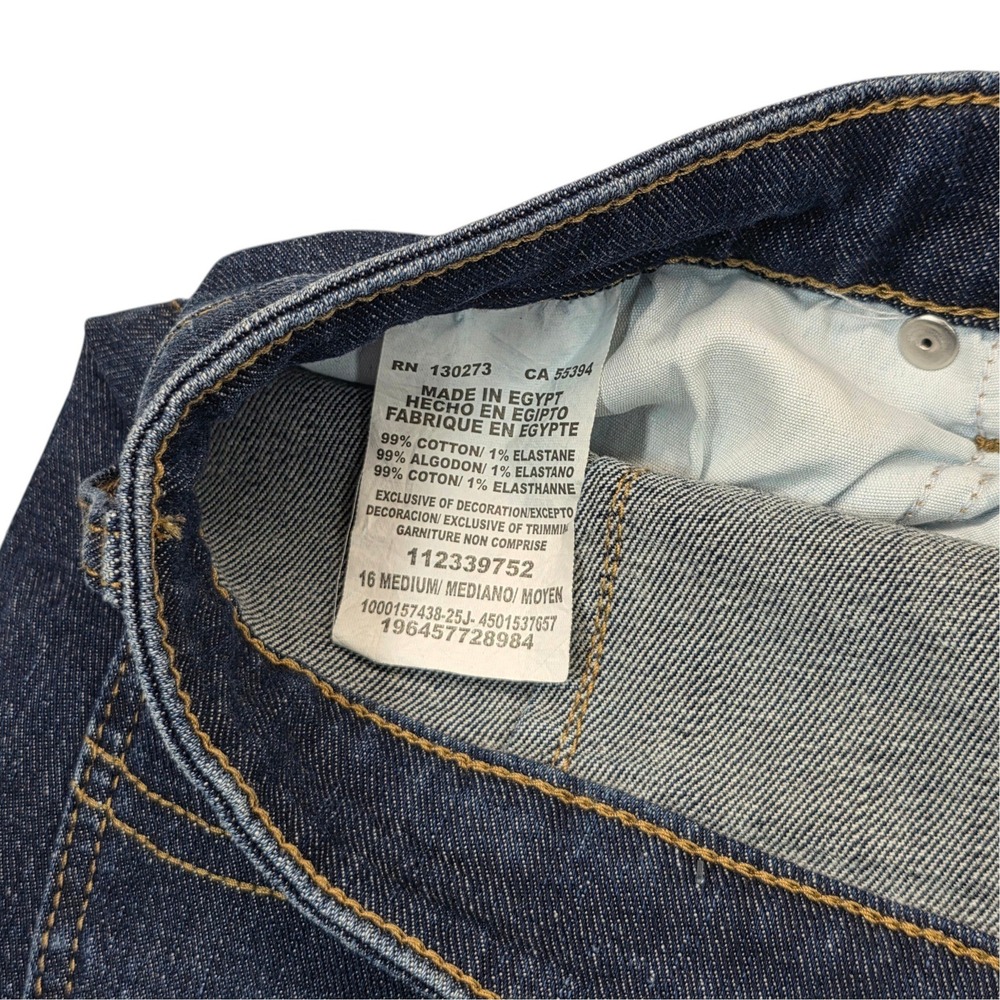 Lee Womens High Rise Wide Leg Jeans Dark Wash Indigo Denim 33x31 Baggy Retro - Picture 10 of 10